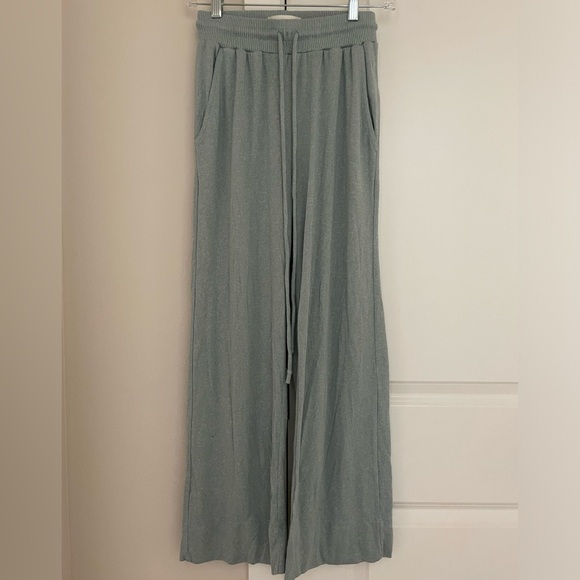 Anthropologie Pants - Anthropologie Light Blue Lounge Pants, Elastic Waist Straight Leg Lightweight